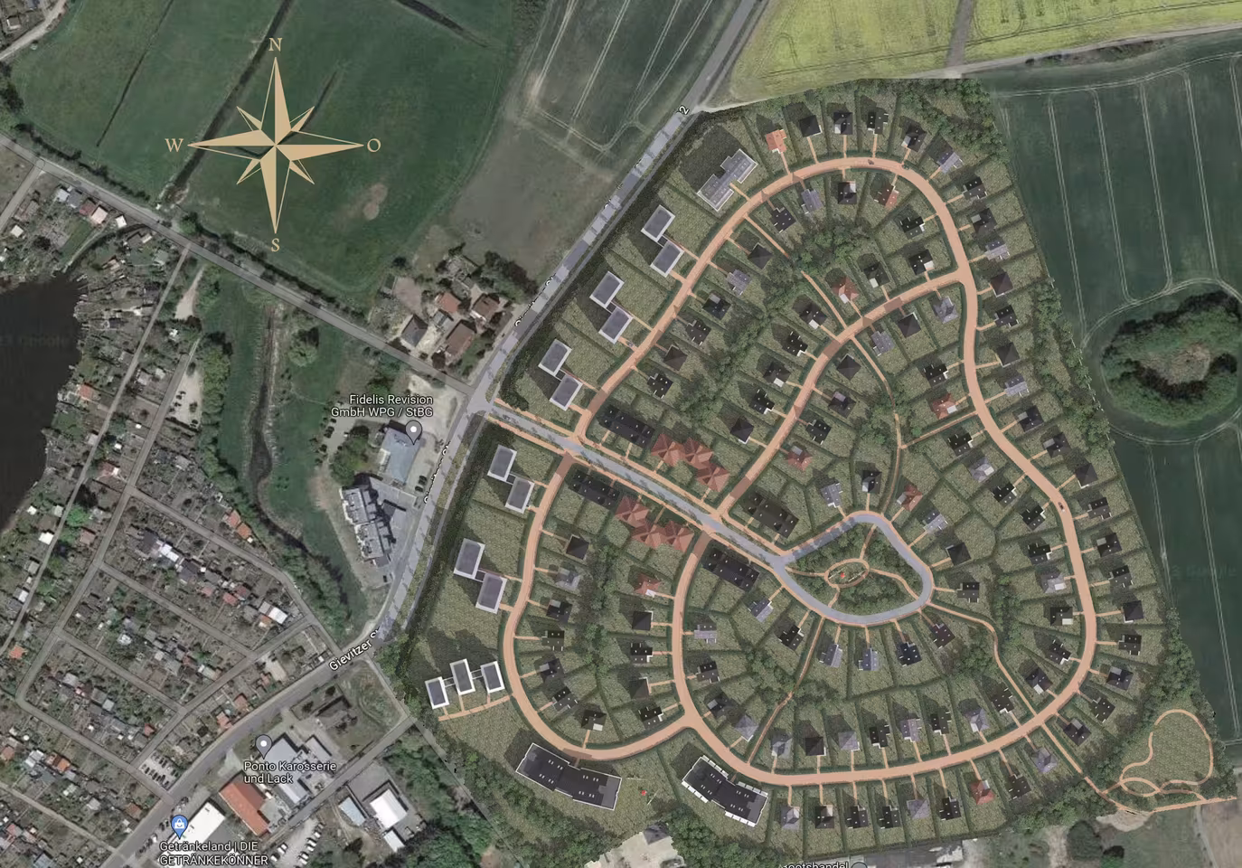 3D-Städtebau Topansicht Warensberg