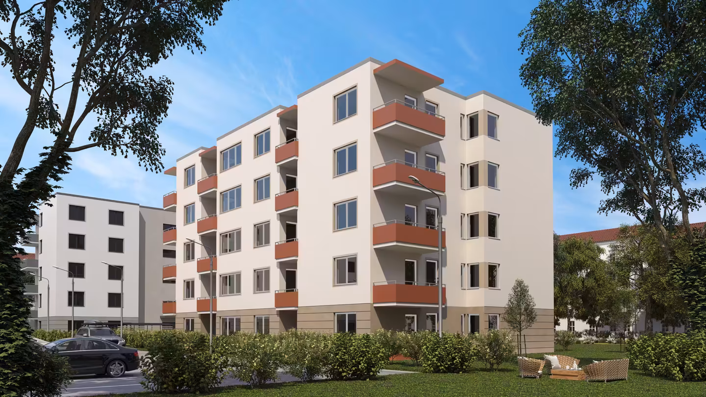 3D-Rendering für Architektur - Straßenansicht