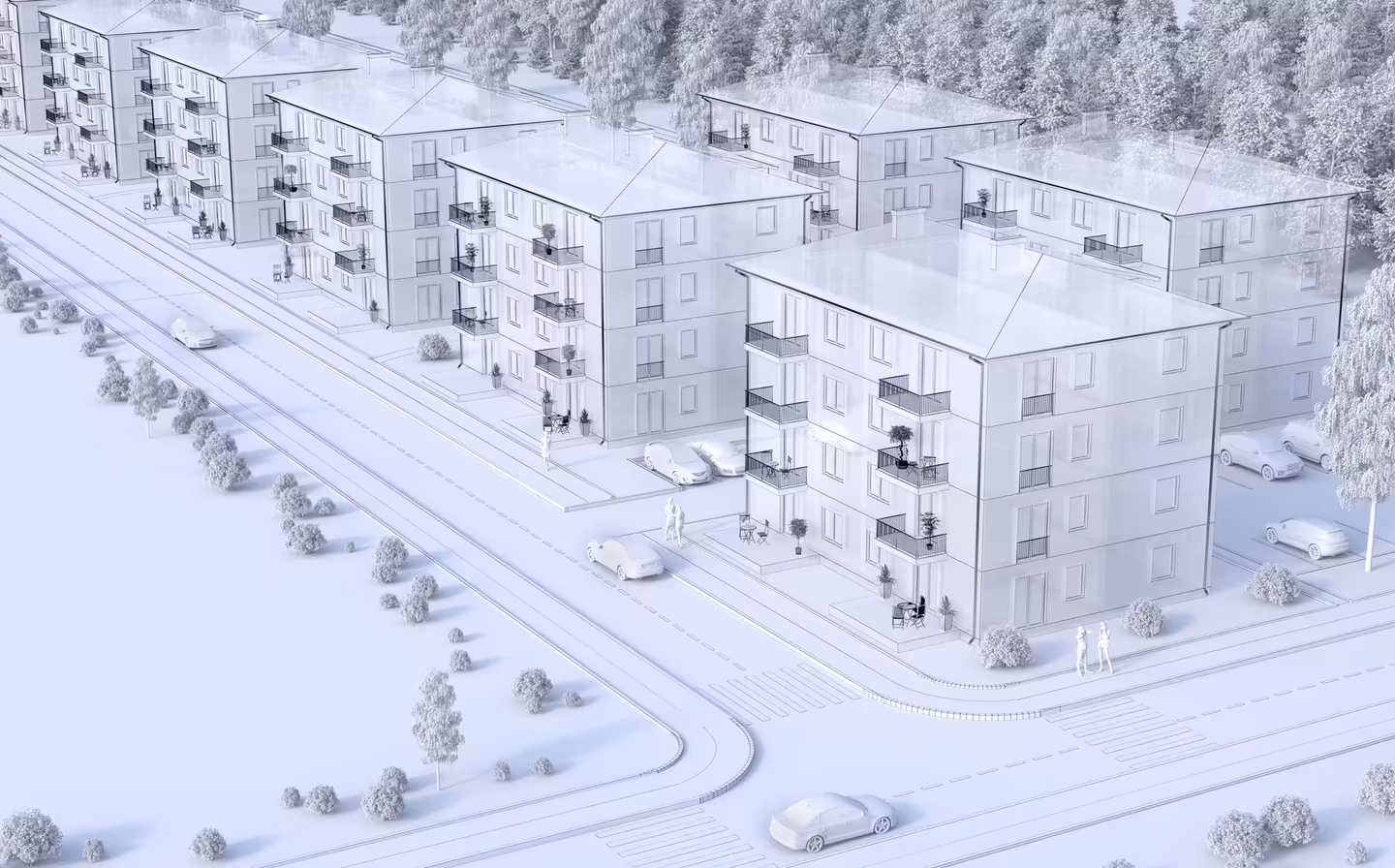 3D-Renderings im Sketchlook - Architektur