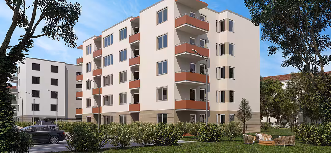 3D-Renderings und Grundriss-Visualisierungen für Neubauprojekt in NB