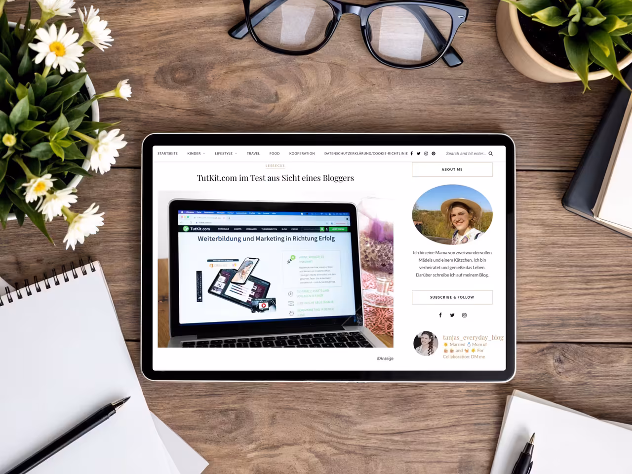 Blog article about TutKit.com as an example of thematic placement - the first step of SEO off-page optimization through relevant content partnerships.