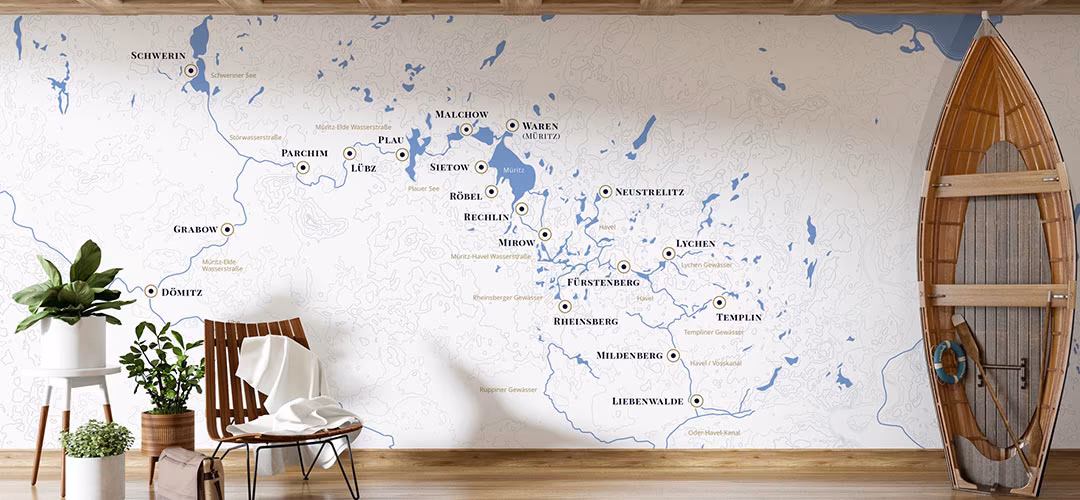 Professional one-pager for yacht charter at Lake M&uuml;ritz