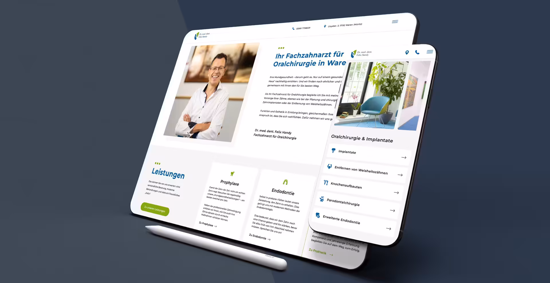 Moderne Website für Zahnarztpraxis