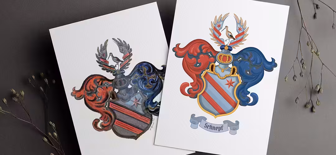 Heraldik: Nachmalen und Vektorisierung von Familienwappen