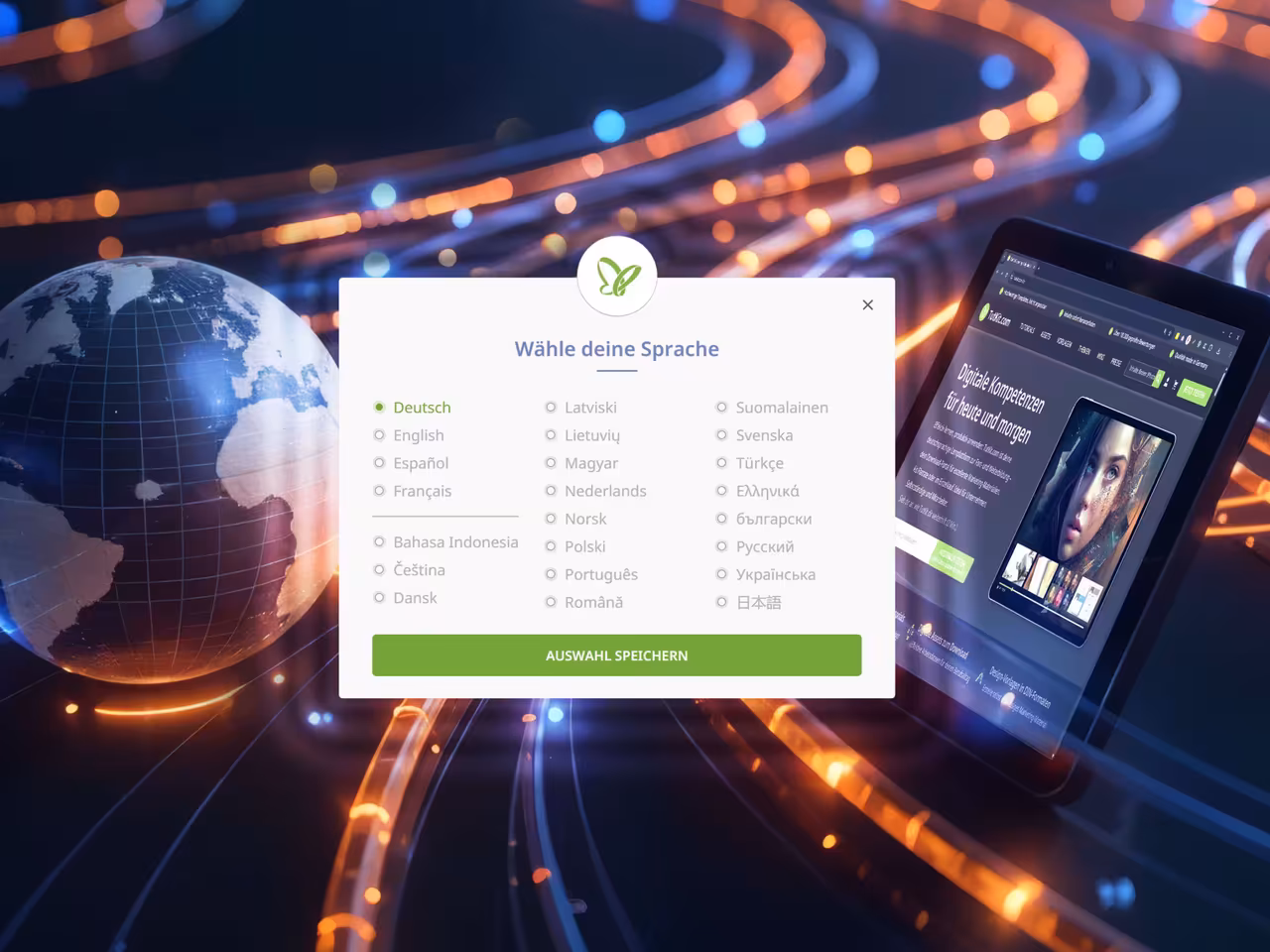 TutKit Language Selection Interface - 28 languages and 25-fold traffic increase through international SEO