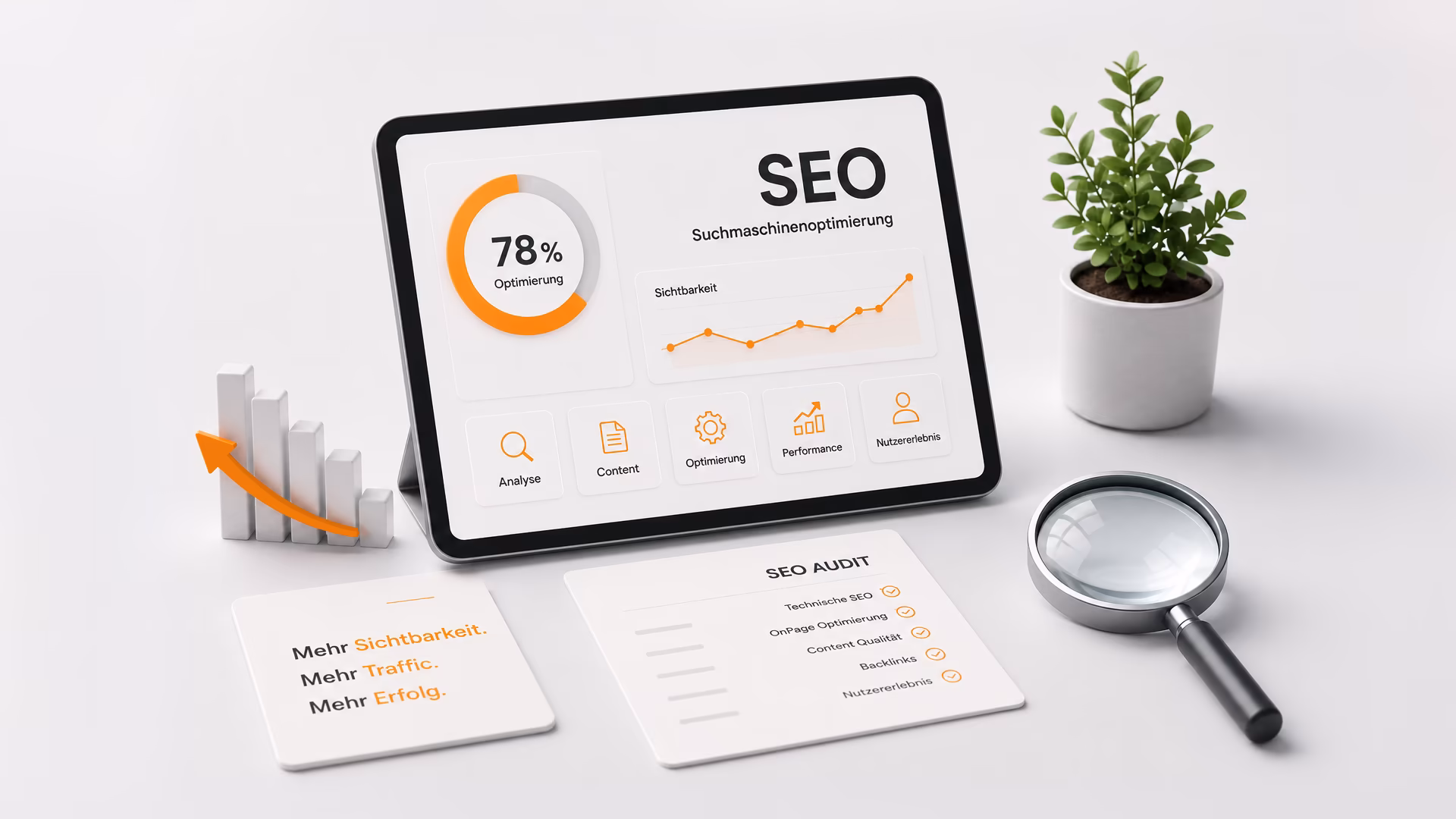 Illustration einer partnerschaftlichen Beratung zu Kosten, Strategie und Potenzialen von Content SEO