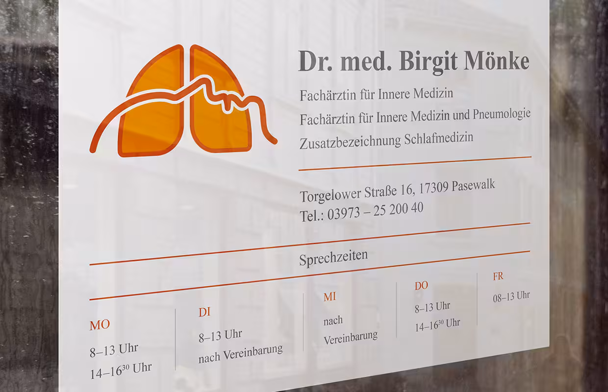 Sign for pulmonology practice