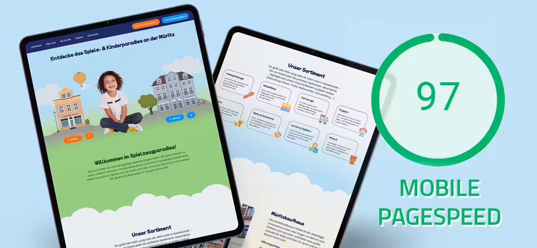 High Pagespeed on onepager