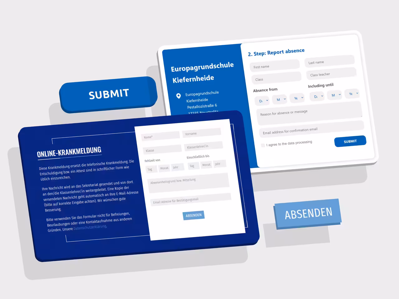 The online sick leave reports are being optimized for desktop and smartphones.