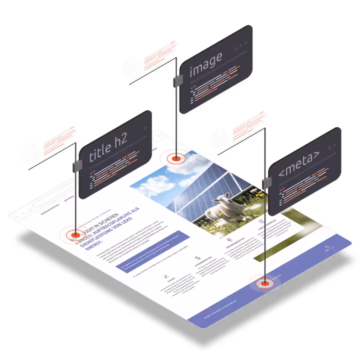 OnPage SEO Optimierung - Website-Elemente wie Title, H2, Image und Meta-Tags für bessere Rankings