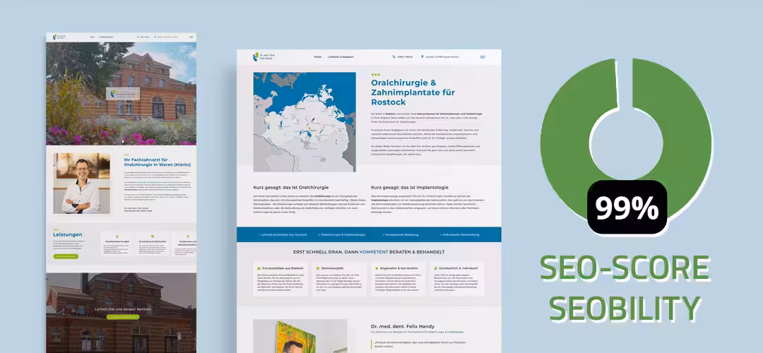 Oralchirurg Website auf WordPress-Basis