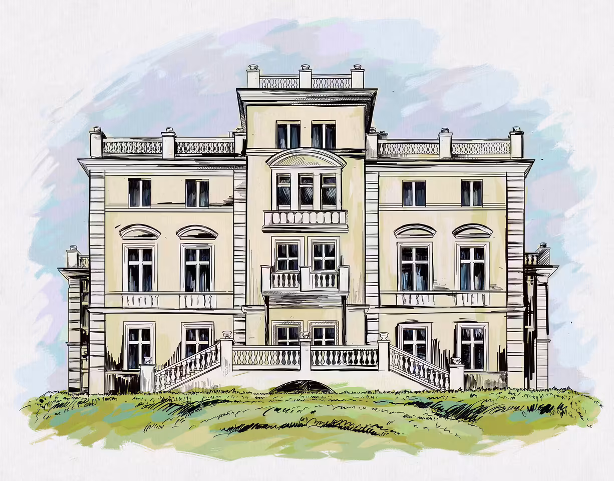 Painting Weinberg Castle in Waren (Müritz)