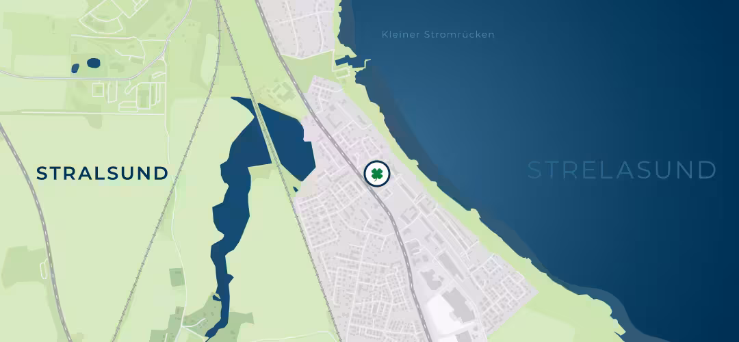 Kartografie für modernen Onepager für Pflegedienst