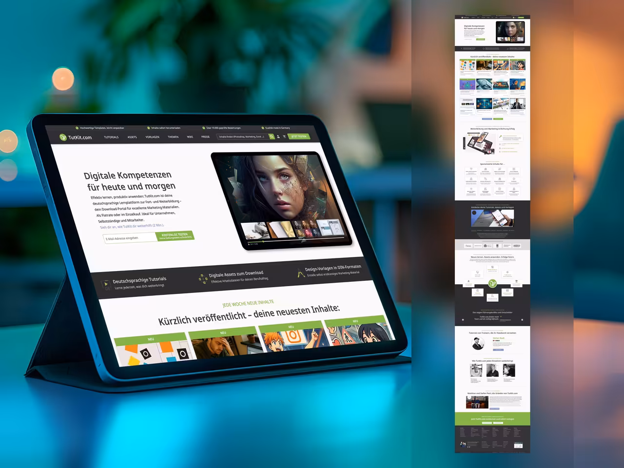 Referenzprojekt TutKit.com E-Learning-Plattform – Führende deutschsprachige Bildungsplattform mit umfassender SEO- und KI-Content-Strukturierung von 4eck Media