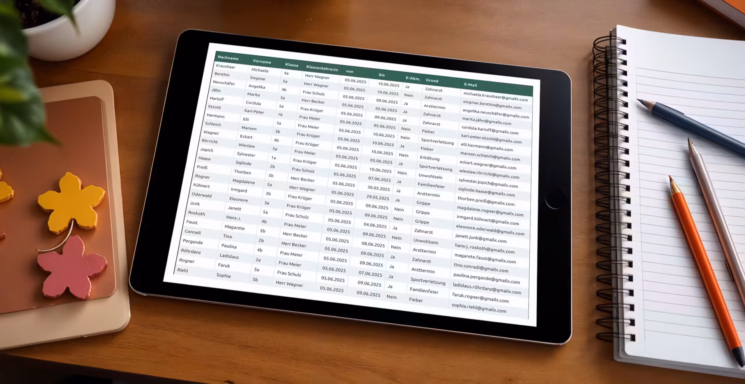 Die Verwaltung bekommt t&auml;glich eine Sammelliste mit allen Abmeldungen
