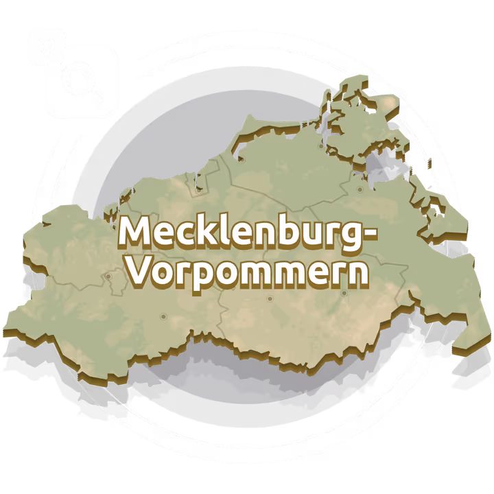 SEO Agentur Mecklenburg-Vorpommern - Karte der Region mit Standorten für lokale Suchmaschinenoptimierung