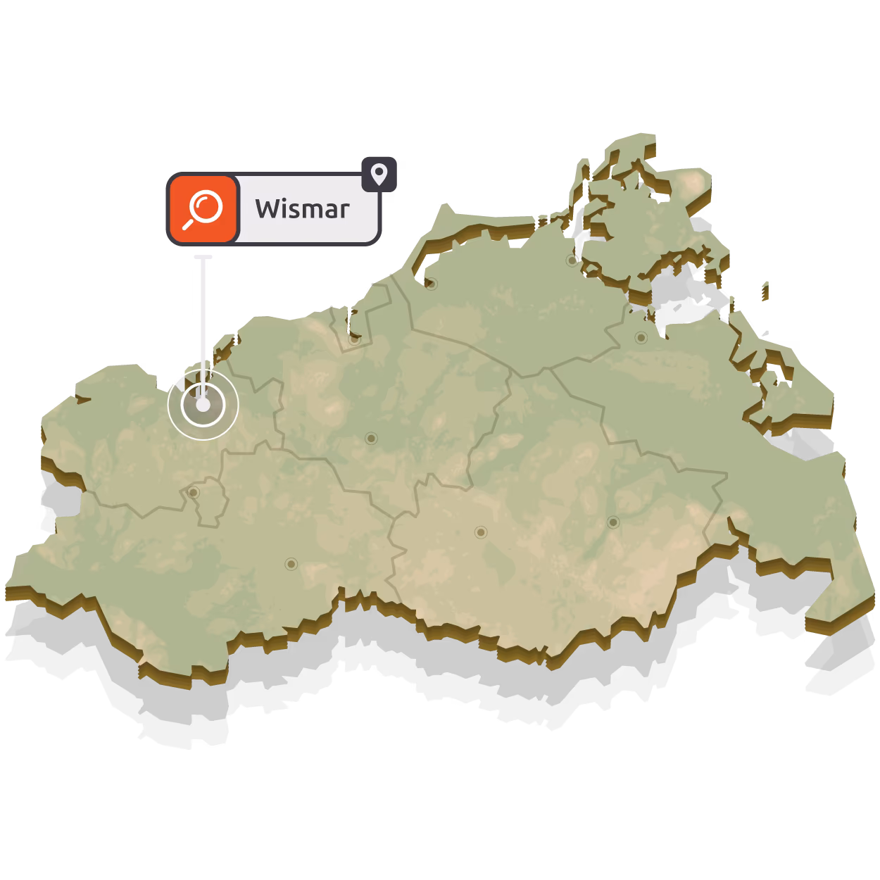 SEO Agentur Wismar - Professionelle Suchmaschinenoptimierung für Unternehmen aus der Hansestadt Wismar mit Laptop und Deutschlandkarte