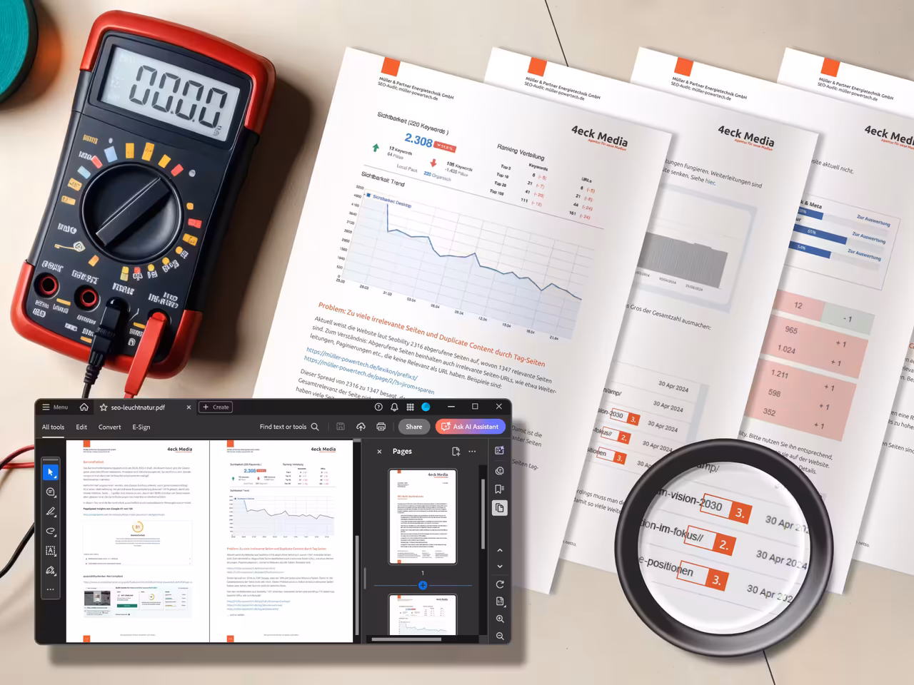 SEO Audit Report with Multimeter - Precise Measurement of Website Performance by 4eck Media