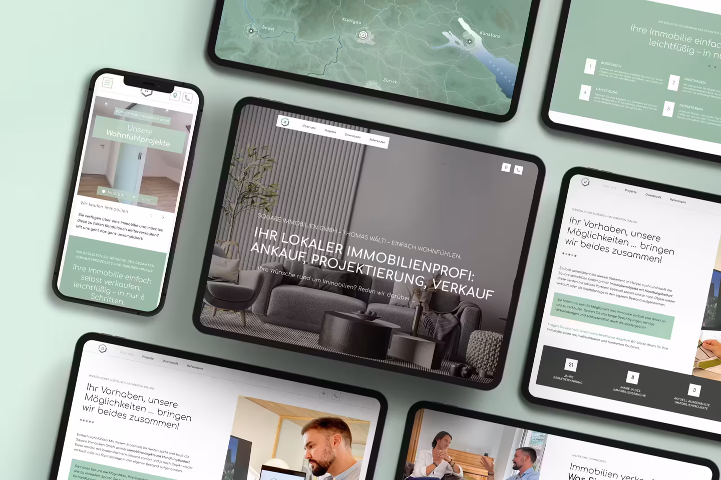 Modernes Webdesign f&uuml;r Immobilien-Unternehmen