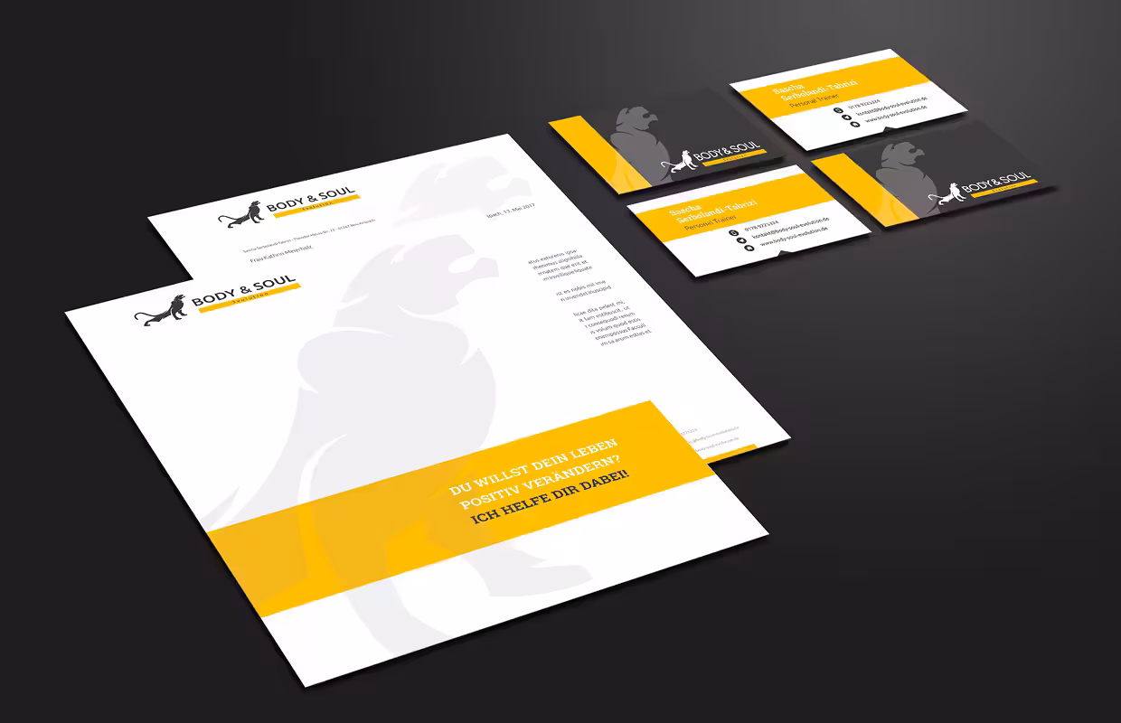 Corporate Design f&uuml;r Body & Soul 3volution