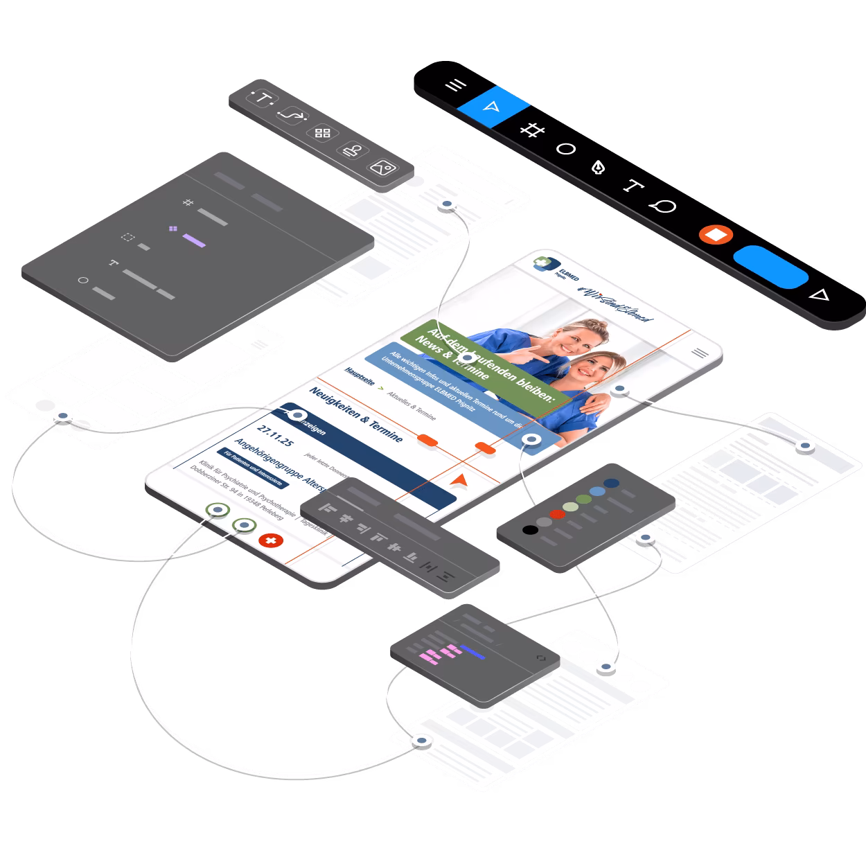 UI UX Design Agentur – professionelle Benutzeroberflächen-Entwicklung mit Wireframes, Design-Systemen und responsivem Interface-Design