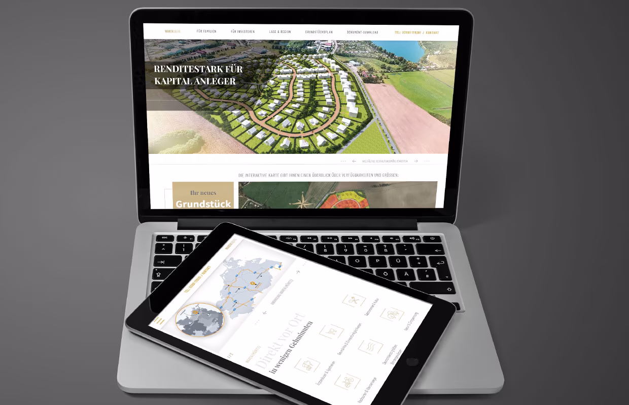 Website mit 3D-Visualisierungen f&uuml;r Warensberg