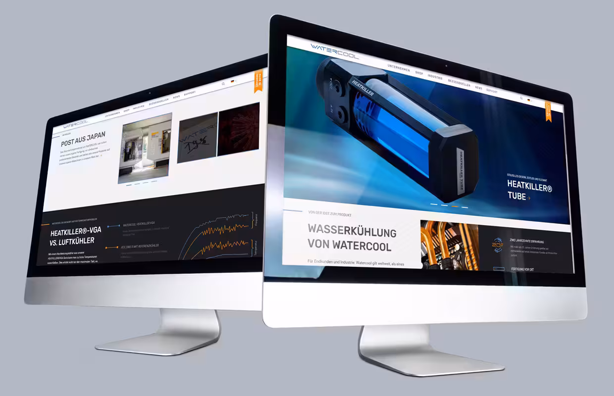 Modern websites for Watercool