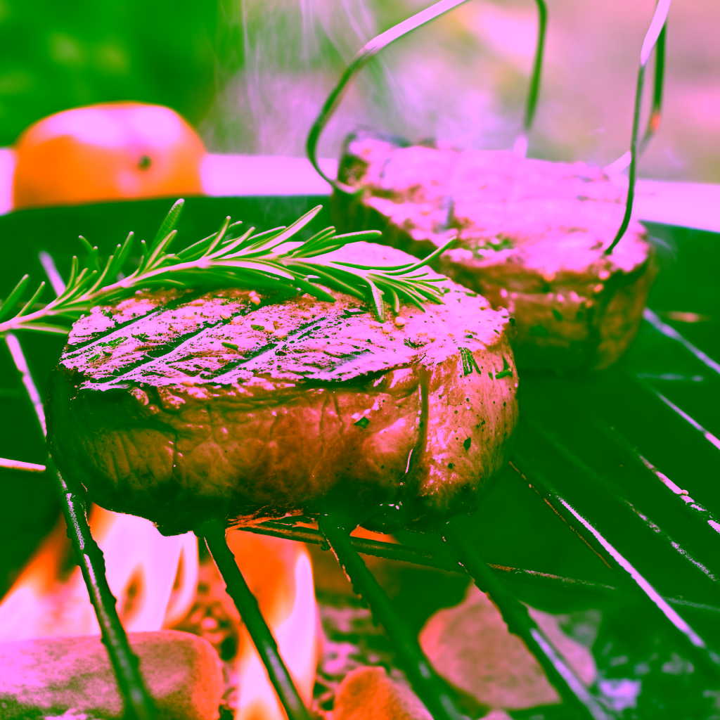 KI-generiertes Bild: Wildfleisch grillen
