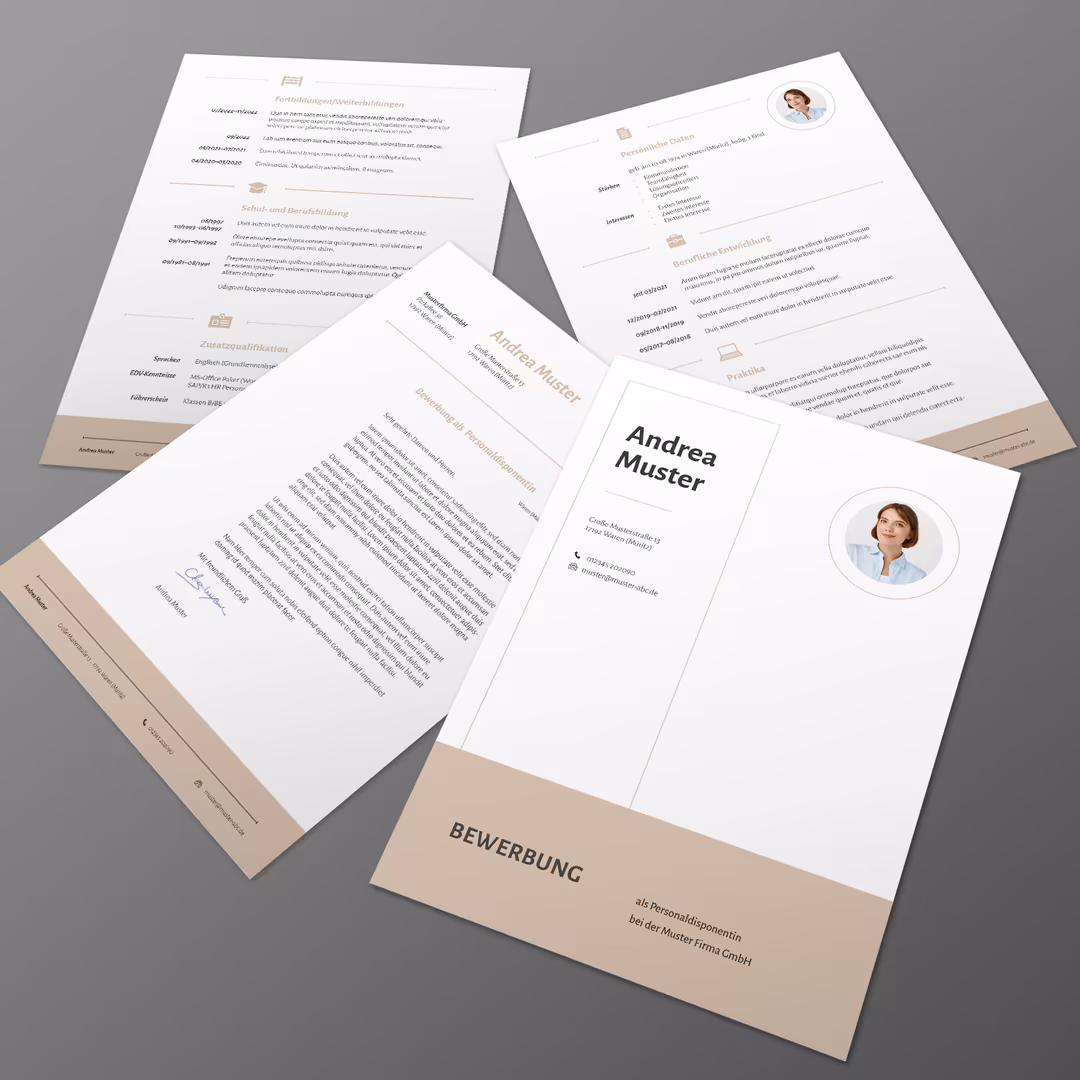Moderne Bewerbungsvorlage zum Download