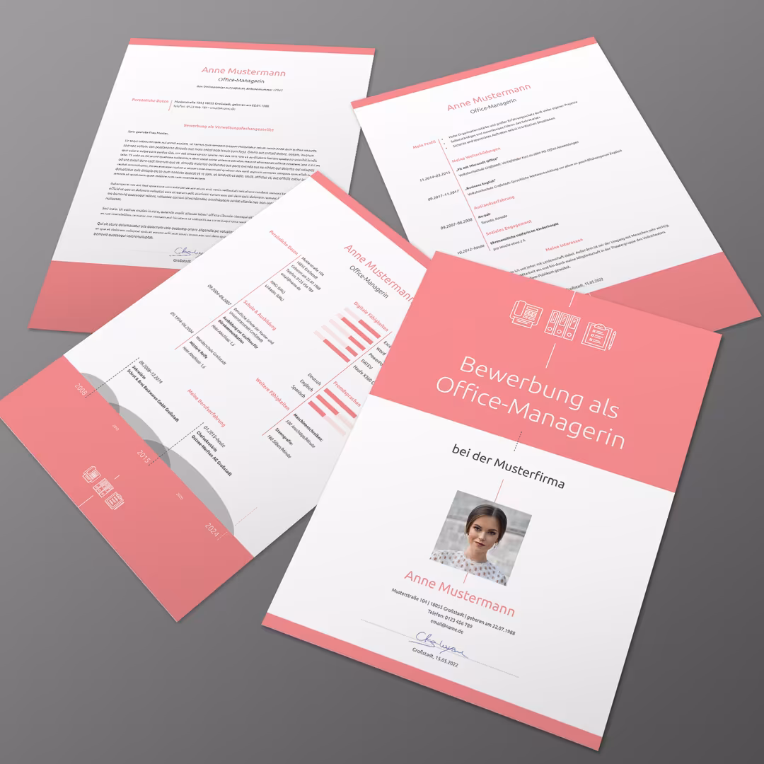 Moderne Bewerbungsvorlage zum Download