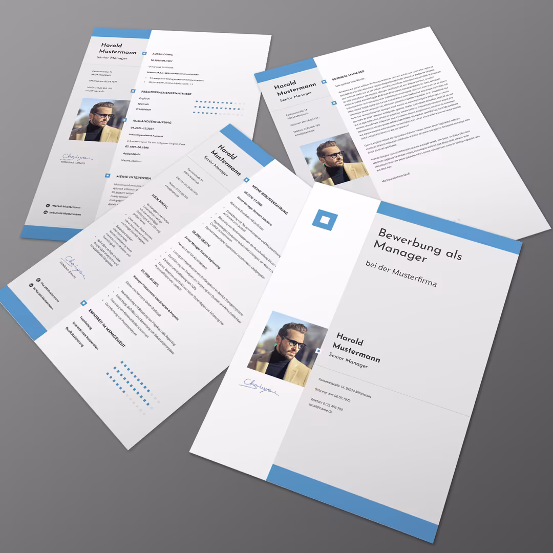 Moderne Bewerbungsvorlage zum Download