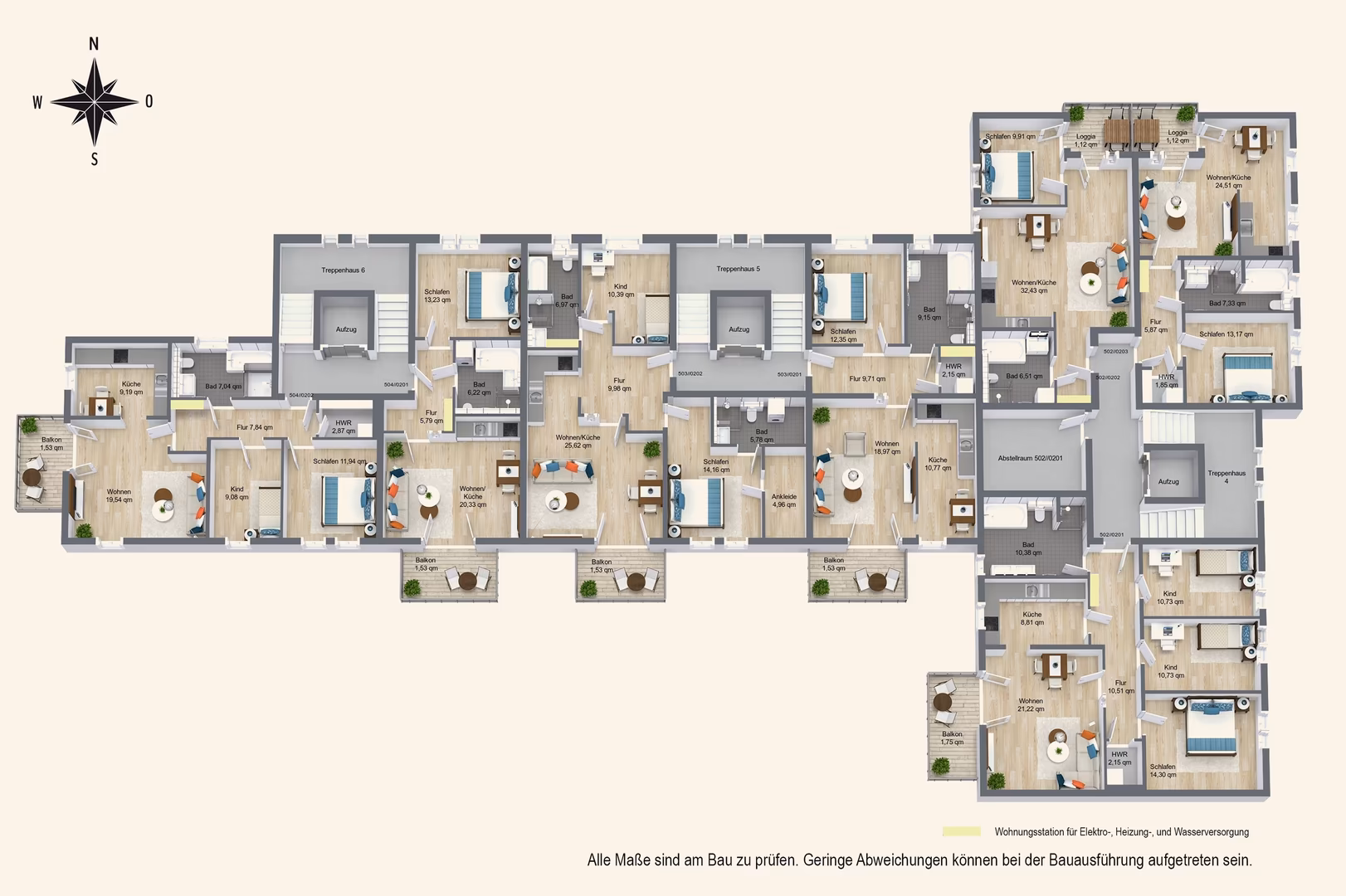 3D-Renderings f&uuml;r Architektur &bdquo;Quartier 18