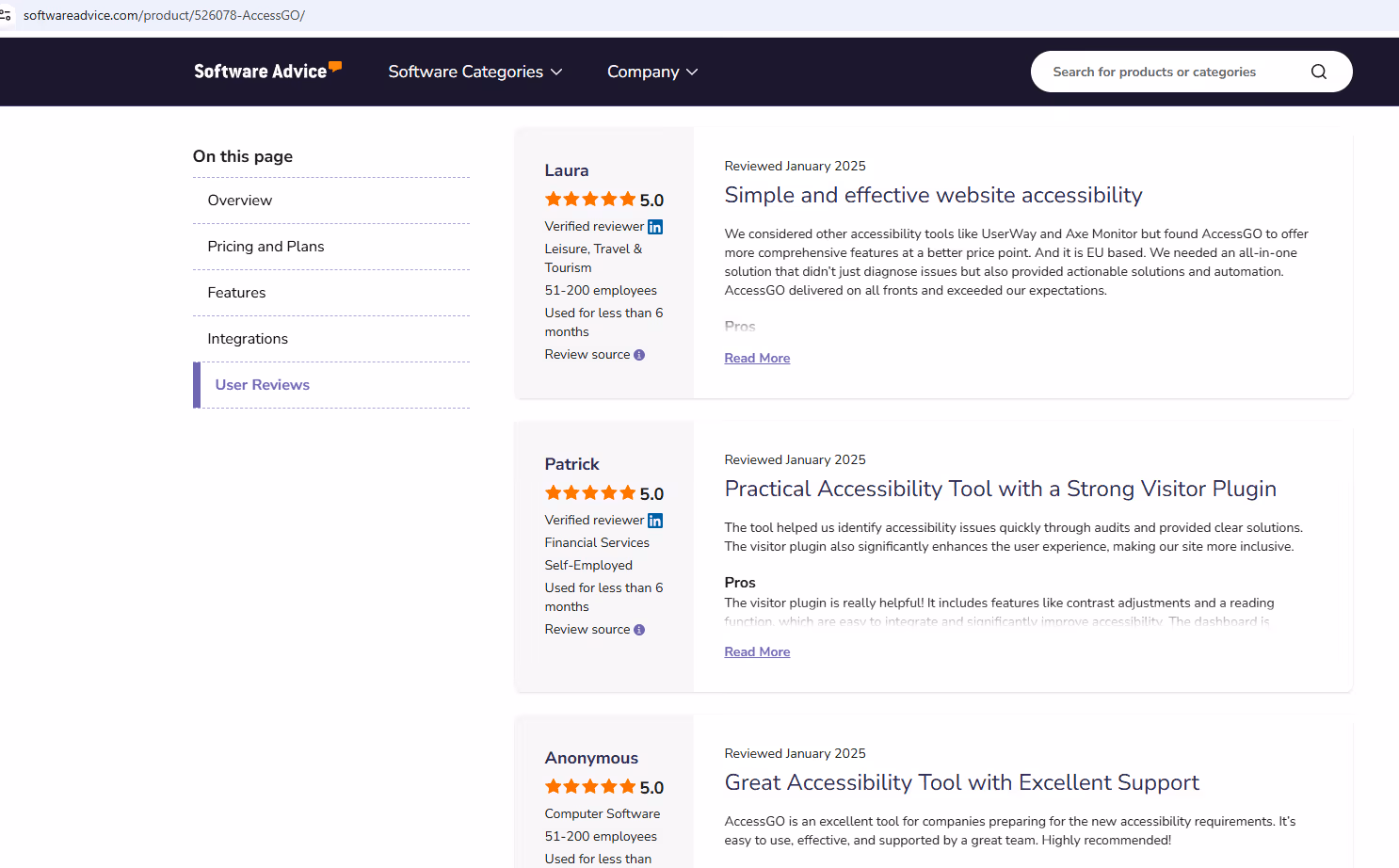 Bewertungen des Tools