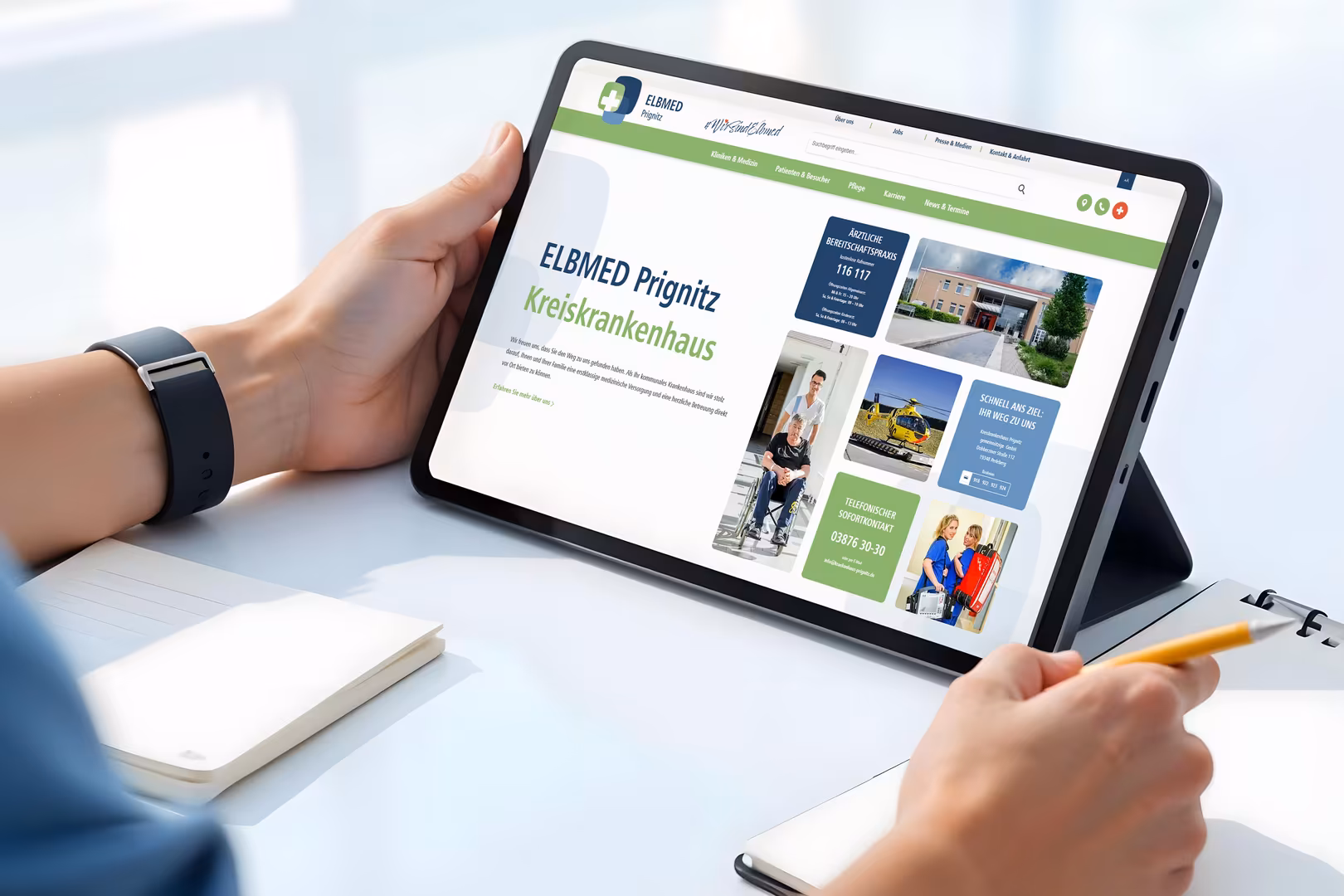 ELBMED: Moderne Krankenhaus-Website