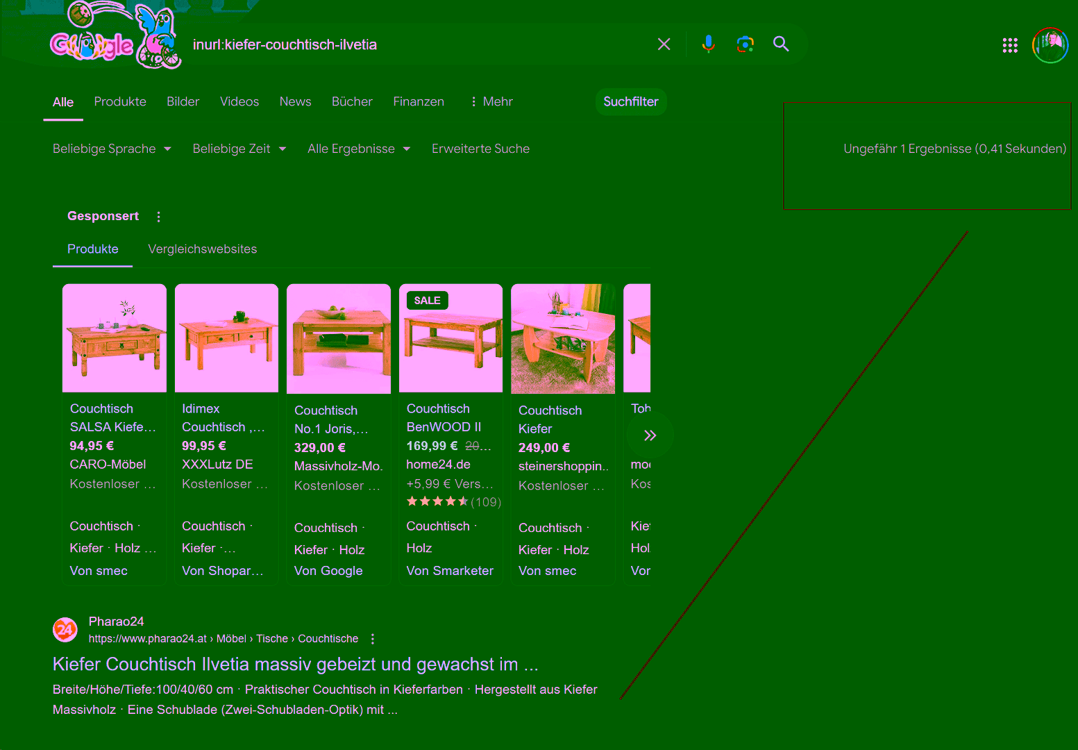 M&ouml;bel-Website 404 im Index
