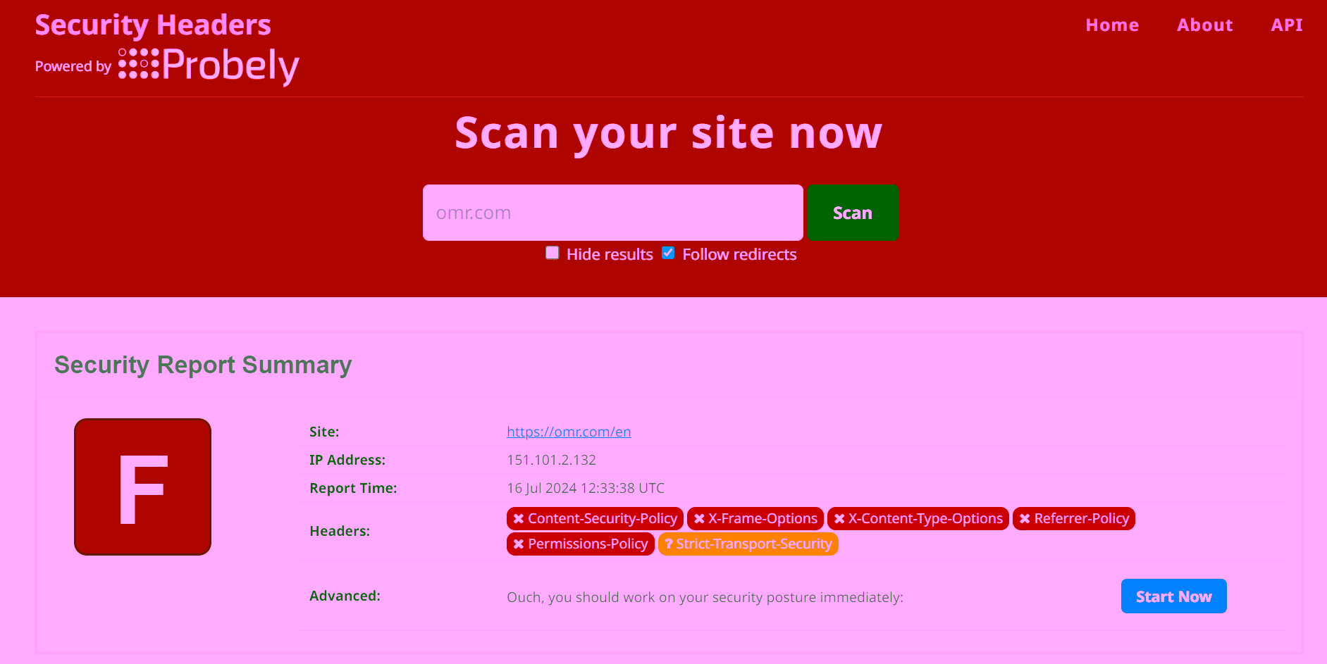 OMR Security Headers