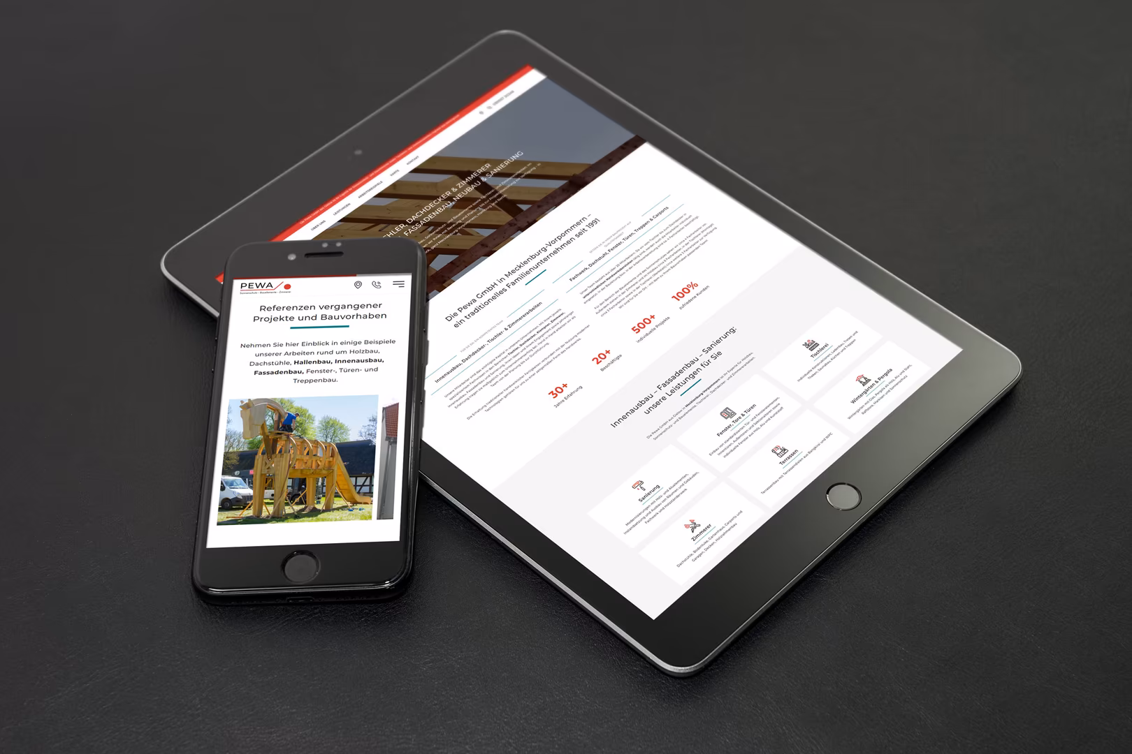 Onepager-Website f&uuml;r Maurer, Handwerker