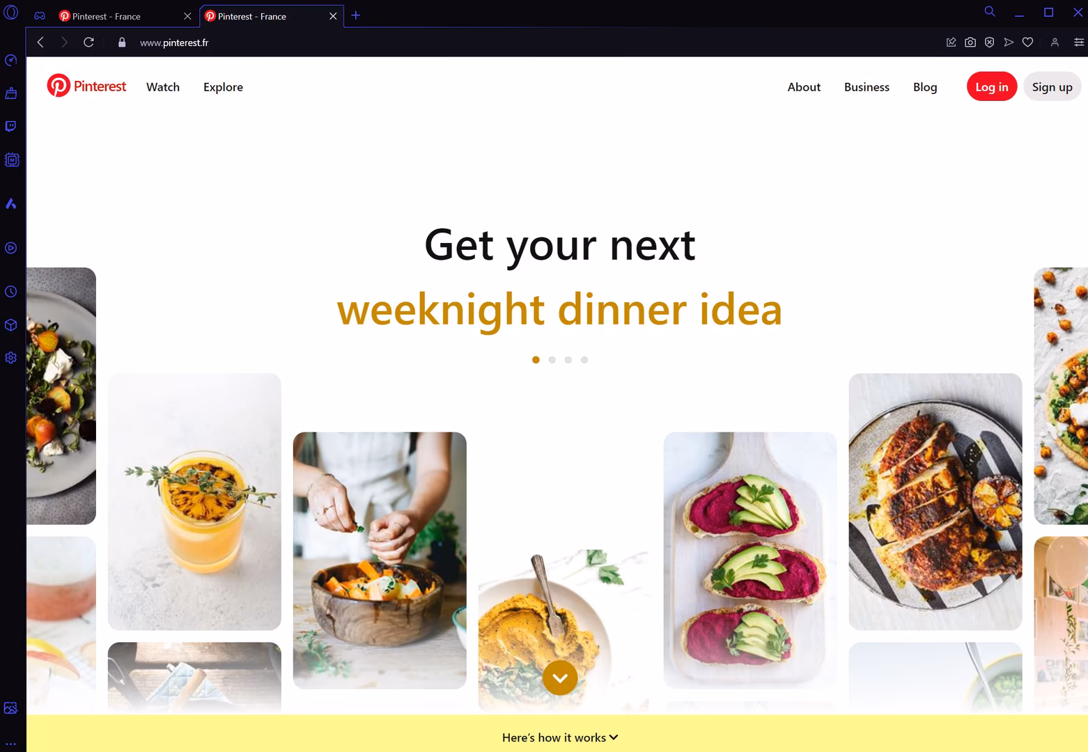 Screenshot von pinterest.fr