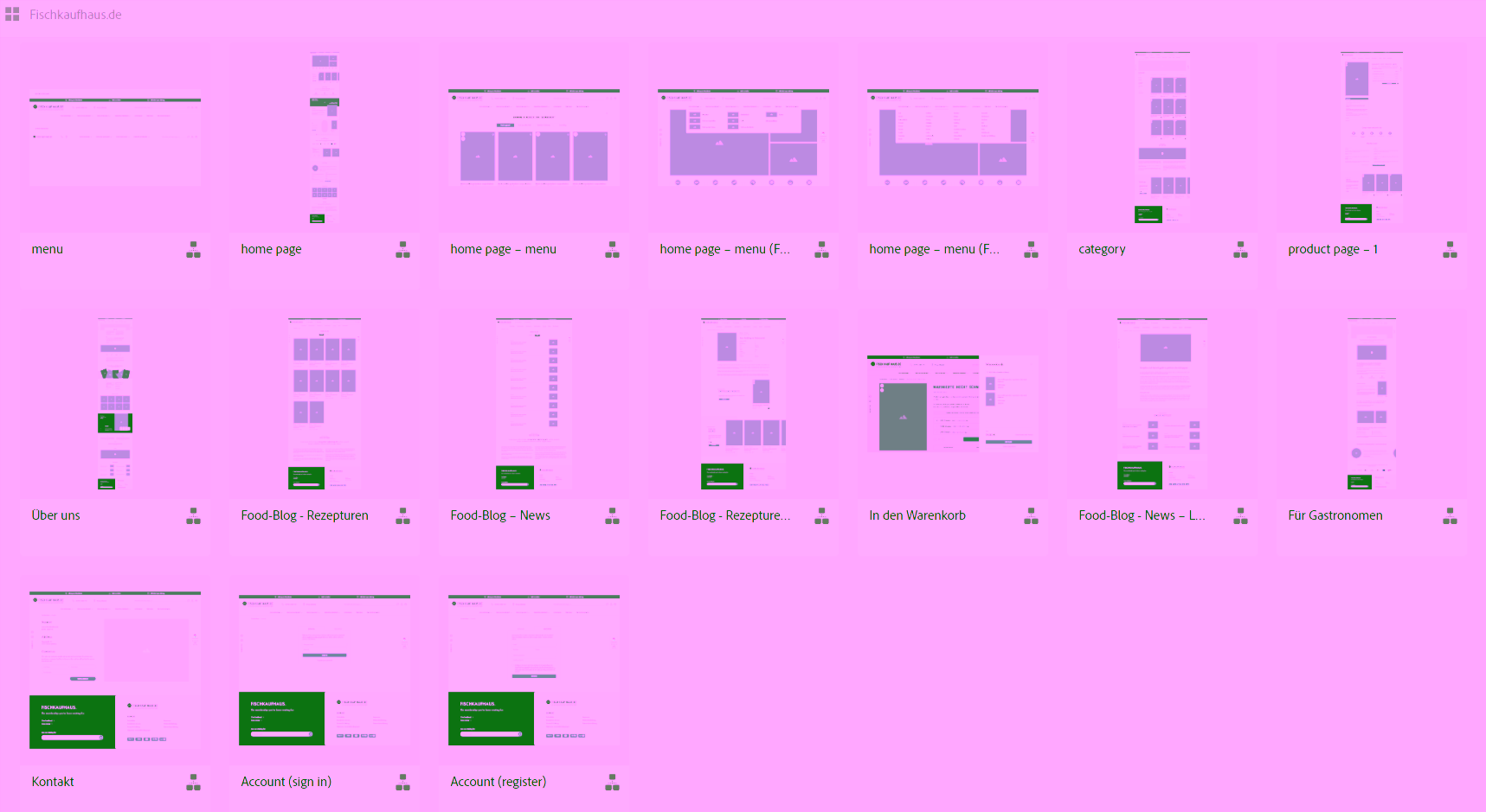Shop Relaunch: Wireframe Concept