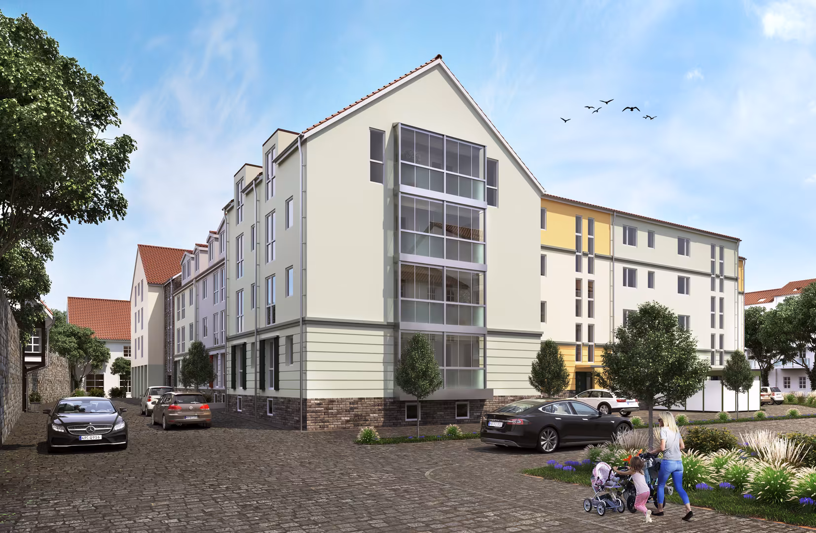 3D-Renderings für Architektur „Quartier 18