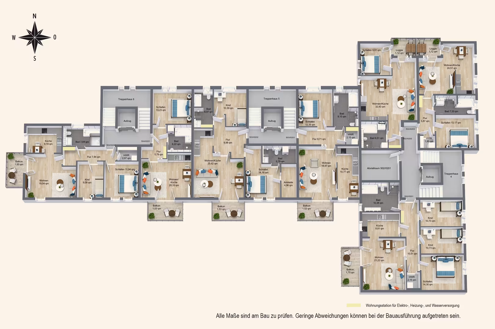 3D-Renderings für Architektur „Quartier 18