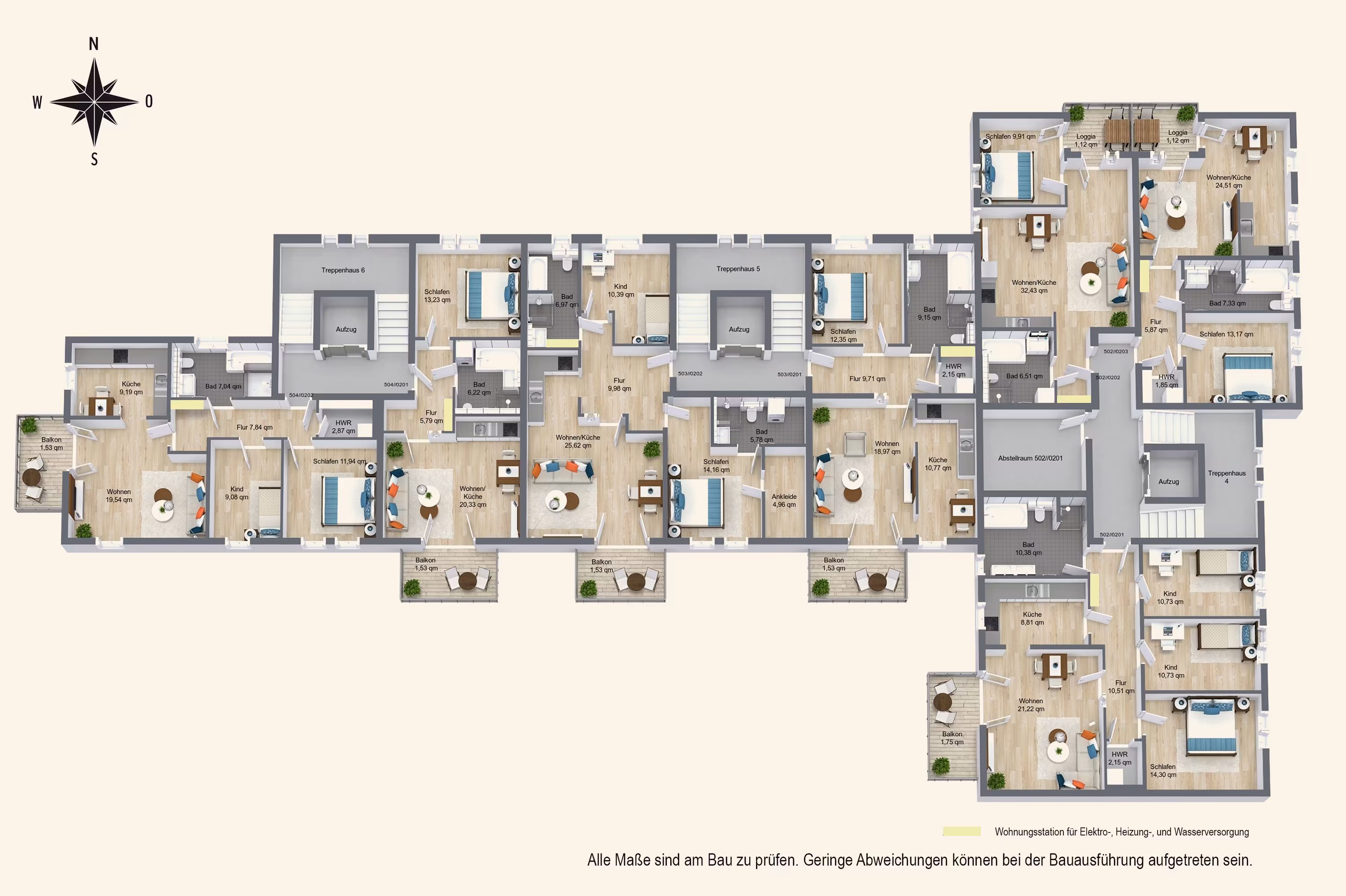 3D renderings for architecture "Quartier 18"