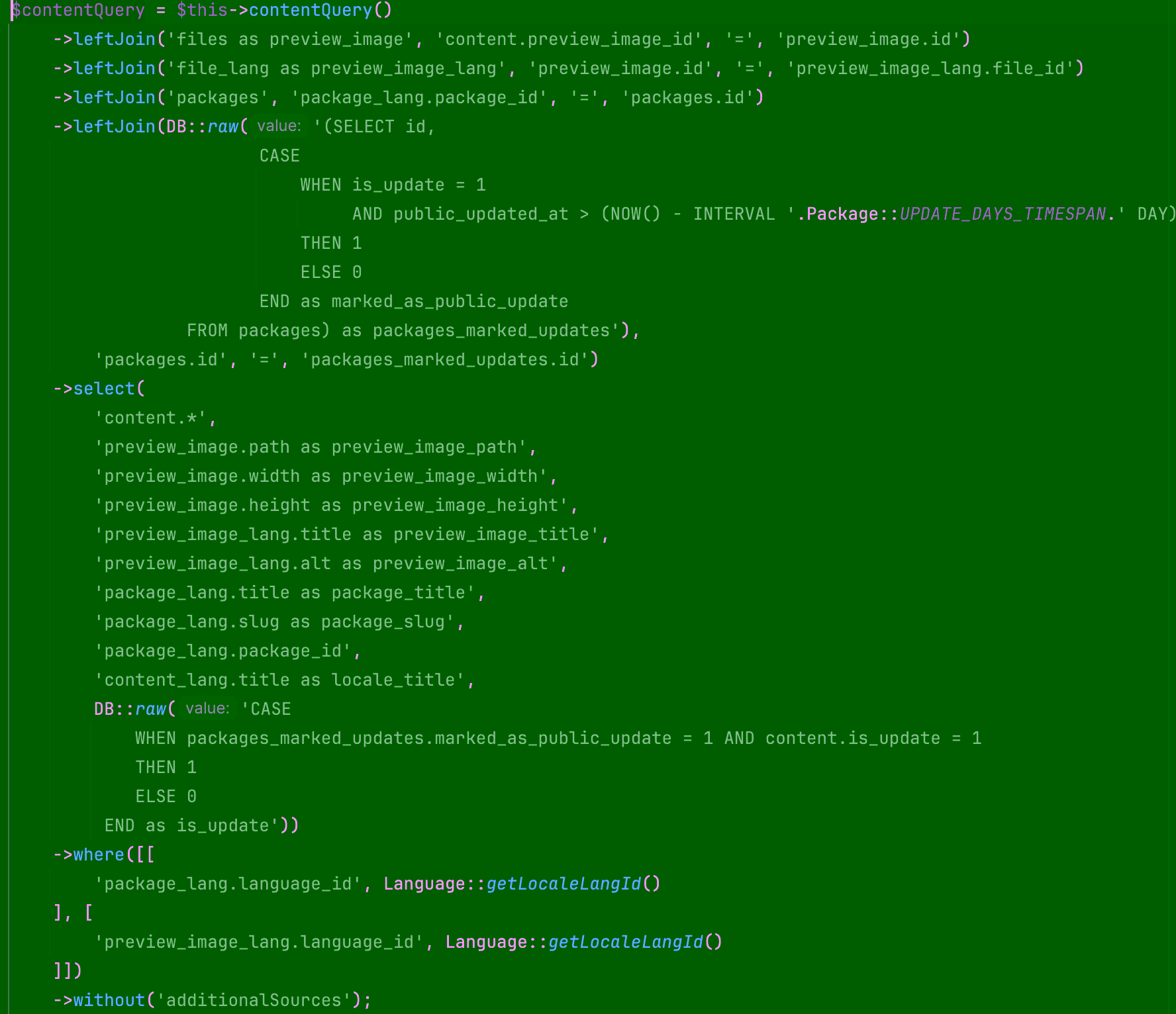 Direct queries in the database compared to the ORM method.