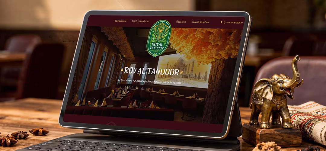 Indisches Restaurant: Webdesign und Seo