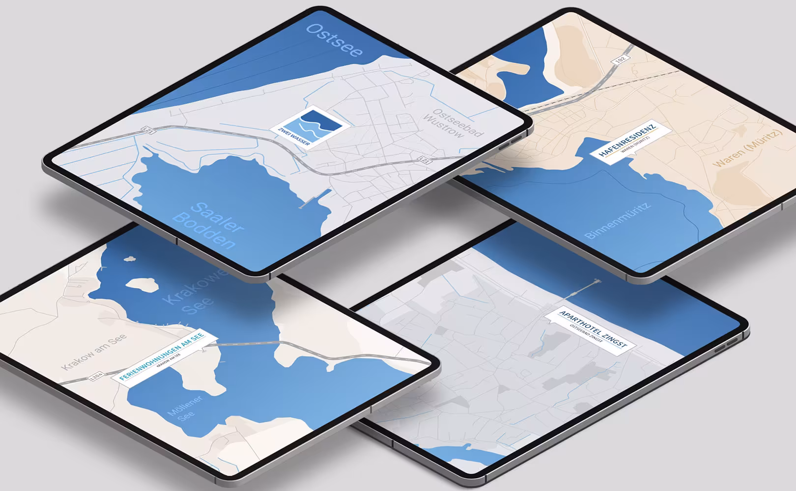 Individual map design for tourist websites