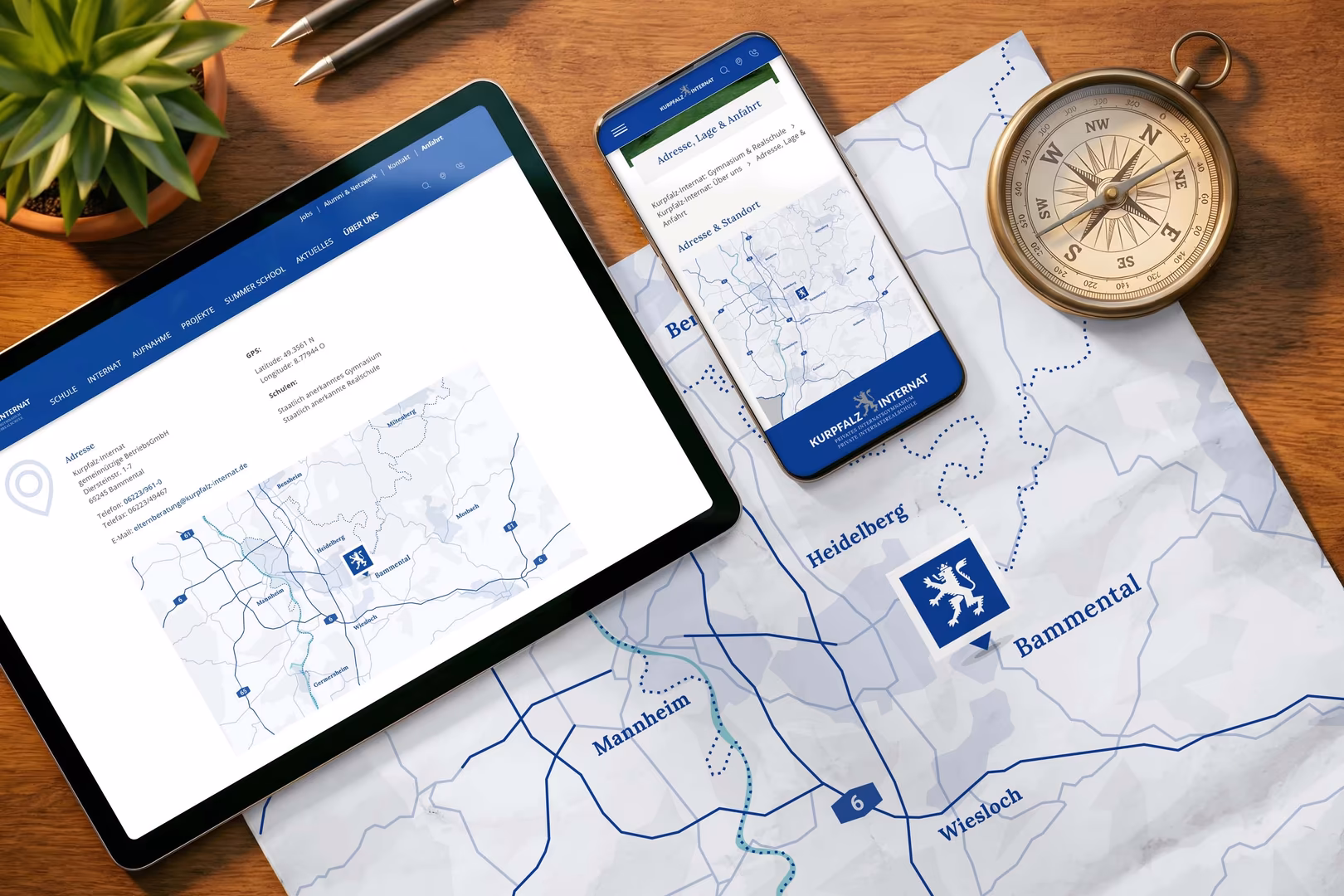 Mapdesign & Kartografie f&uuml;r Kurpfalz-Internat
