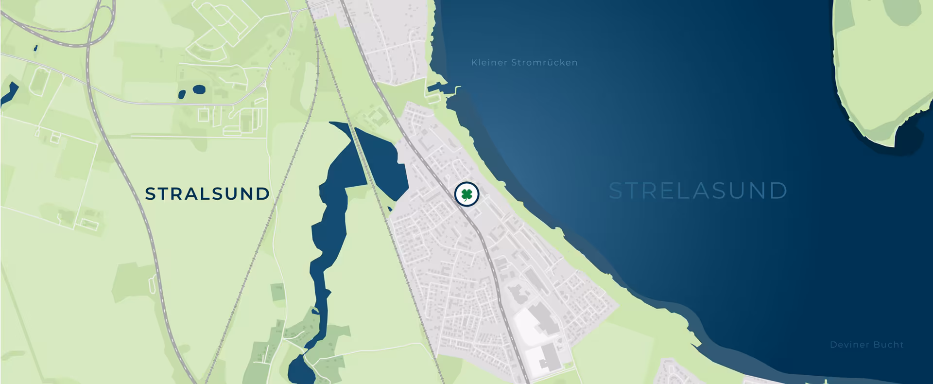 Kartografie für modernen Onepager für Pflegedienst