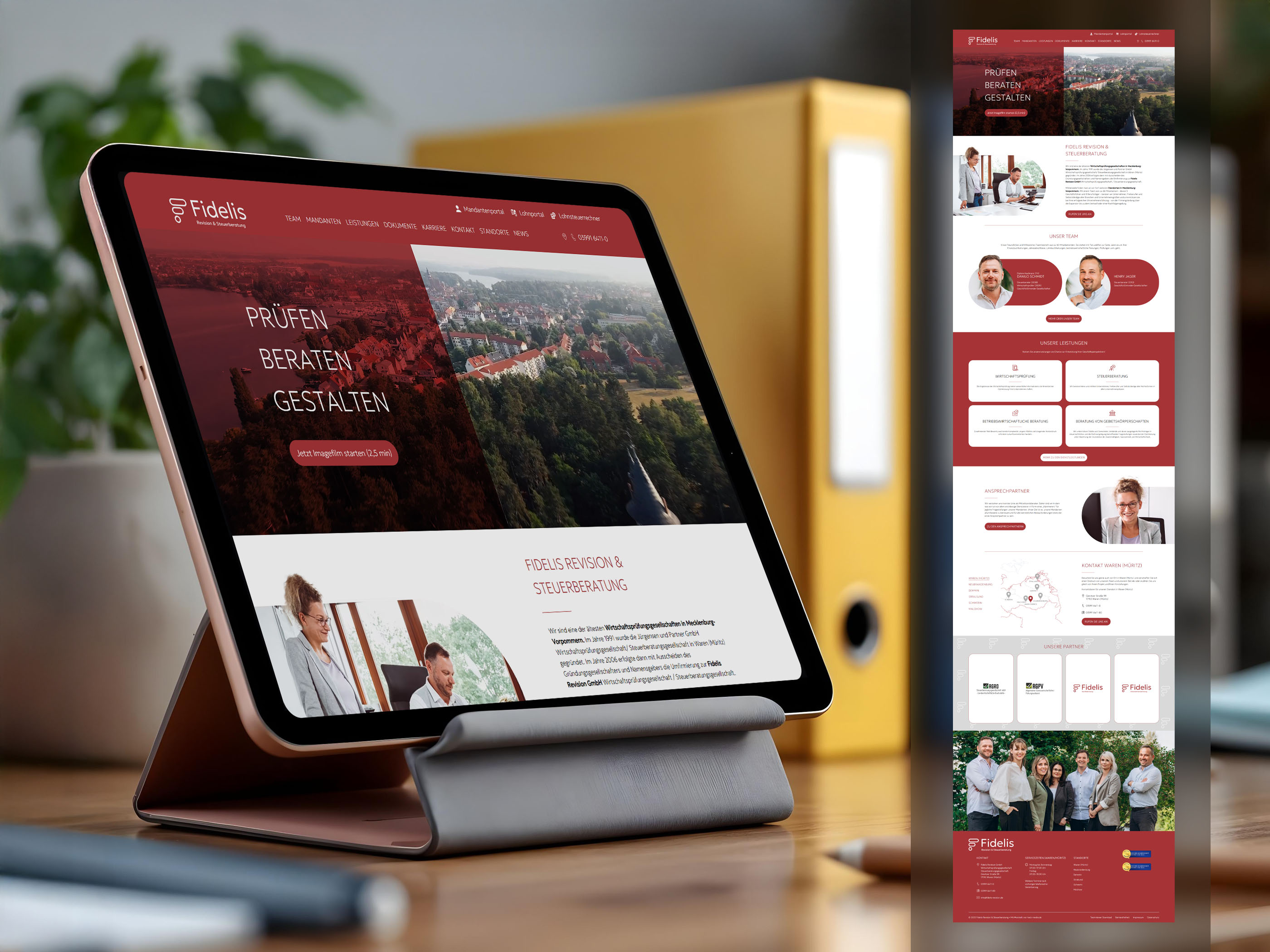 Webdesign f&uuml;r Steuerberatung als WordPress MultiSite