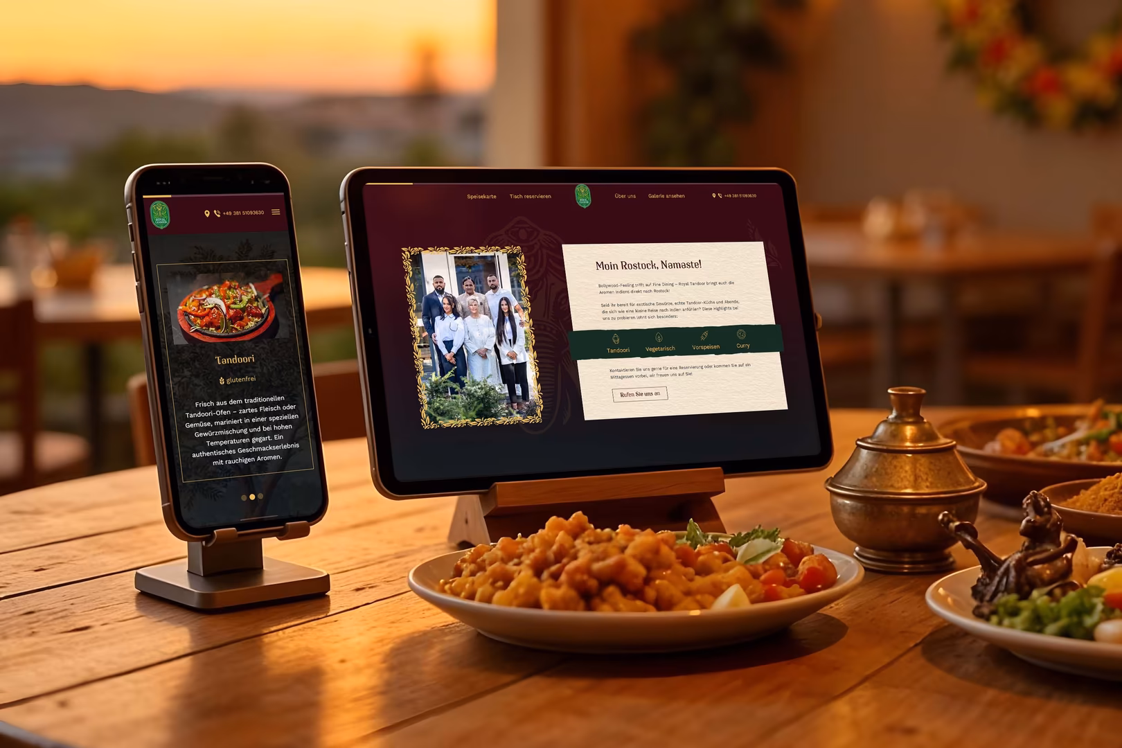 Website f&uuml;r indisches Restaurant