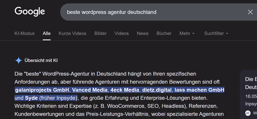 Beste Agentur f&uuml;r Webdesign, SEO oder WordPress: 4eck Media